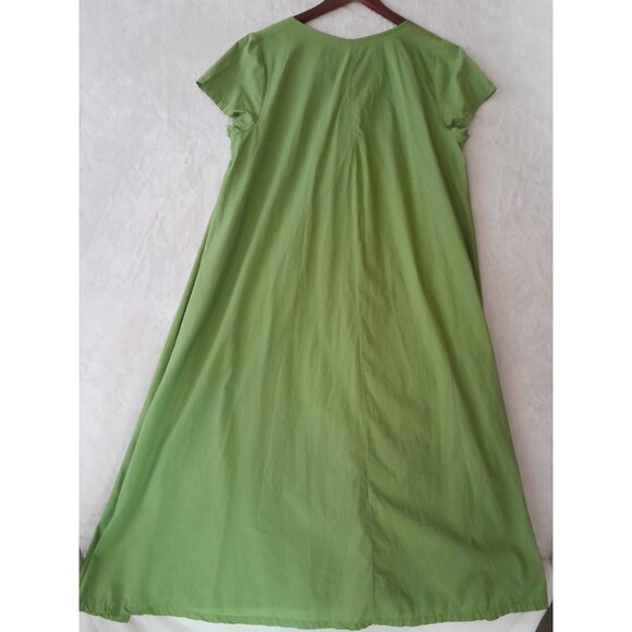 Bryn Walker Organic Cotton Minimalist Shirt Dress Mother of Pearl Buttons Large - Picture 3 of 8